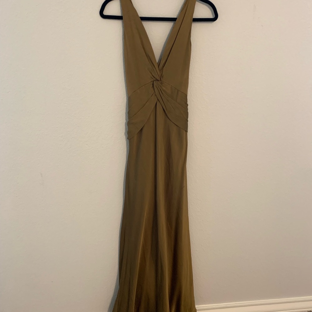 Nicole Miller bronze gown with train